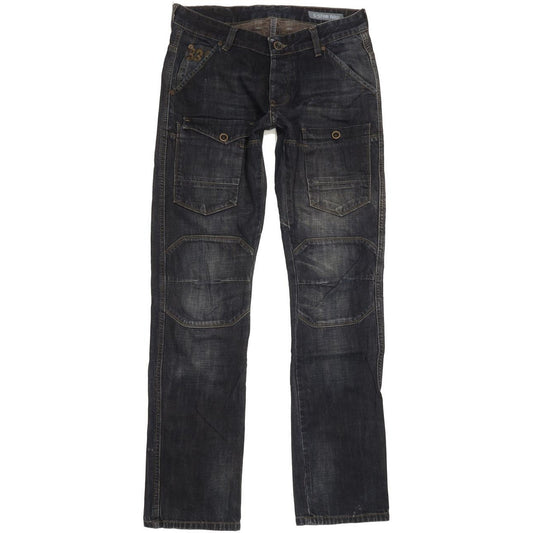G-Star Men Navy Straight Slim Stretch Jeans W30 L33