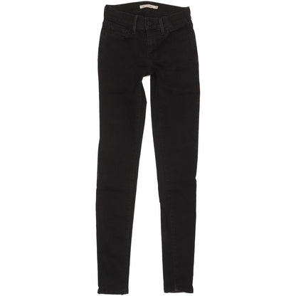 Levi's 710 Super Women Black Skinny Slim Stretch Jeans W25 L32