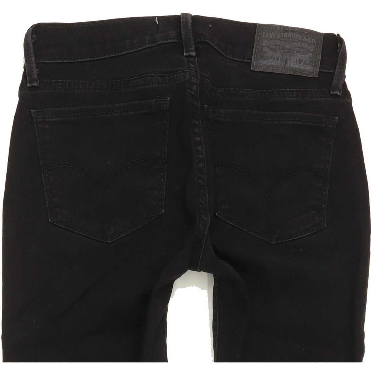 Levi's 710 Super Women Black Skinny Slim Stretch Jeans W25 L32