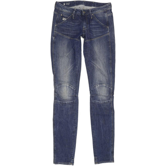 G-Star 5620 Mid Women Blue Skinny Slim Stretch Jeans W26 L34