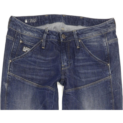 G-Star 5620 Mid Women Blue Skinny Slim Stretch Jeans W26 L34