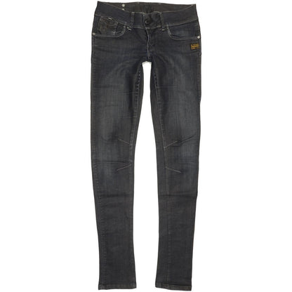 G-Star Fender Women Navy Skinny Slim Stretch Jeans W27 L34