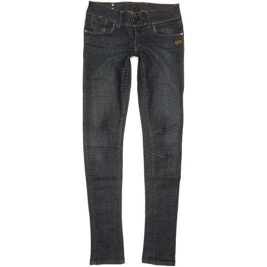 G-Star Fender Women Navy Skinny Slim Stretch Jeans W27 L34
