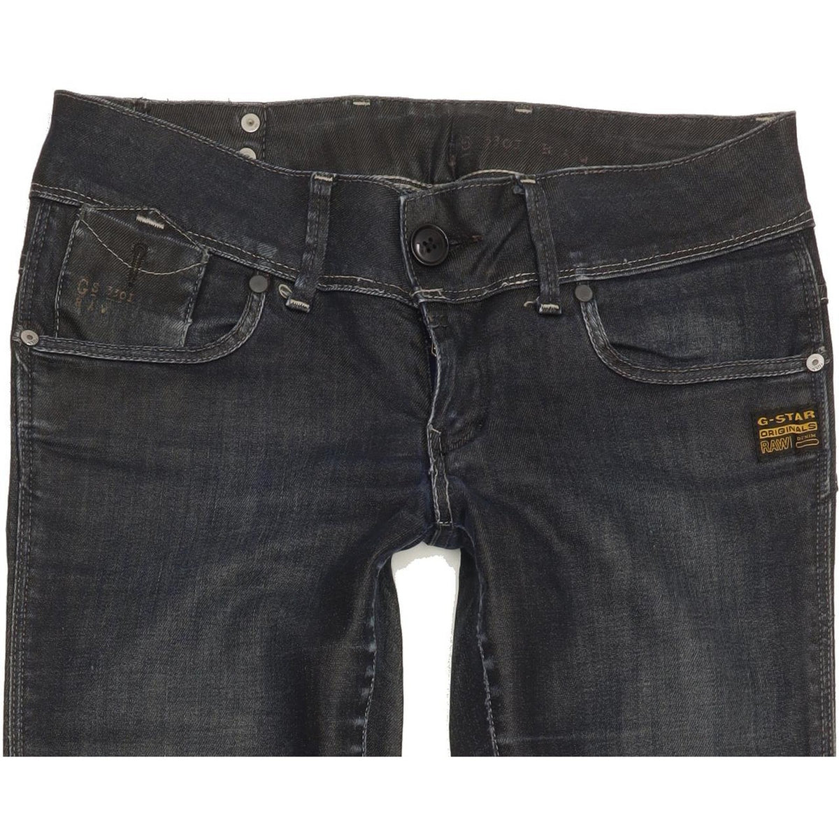 G-Star Fender Women Navy Skinny Slim Stretch Jeans W27 L34