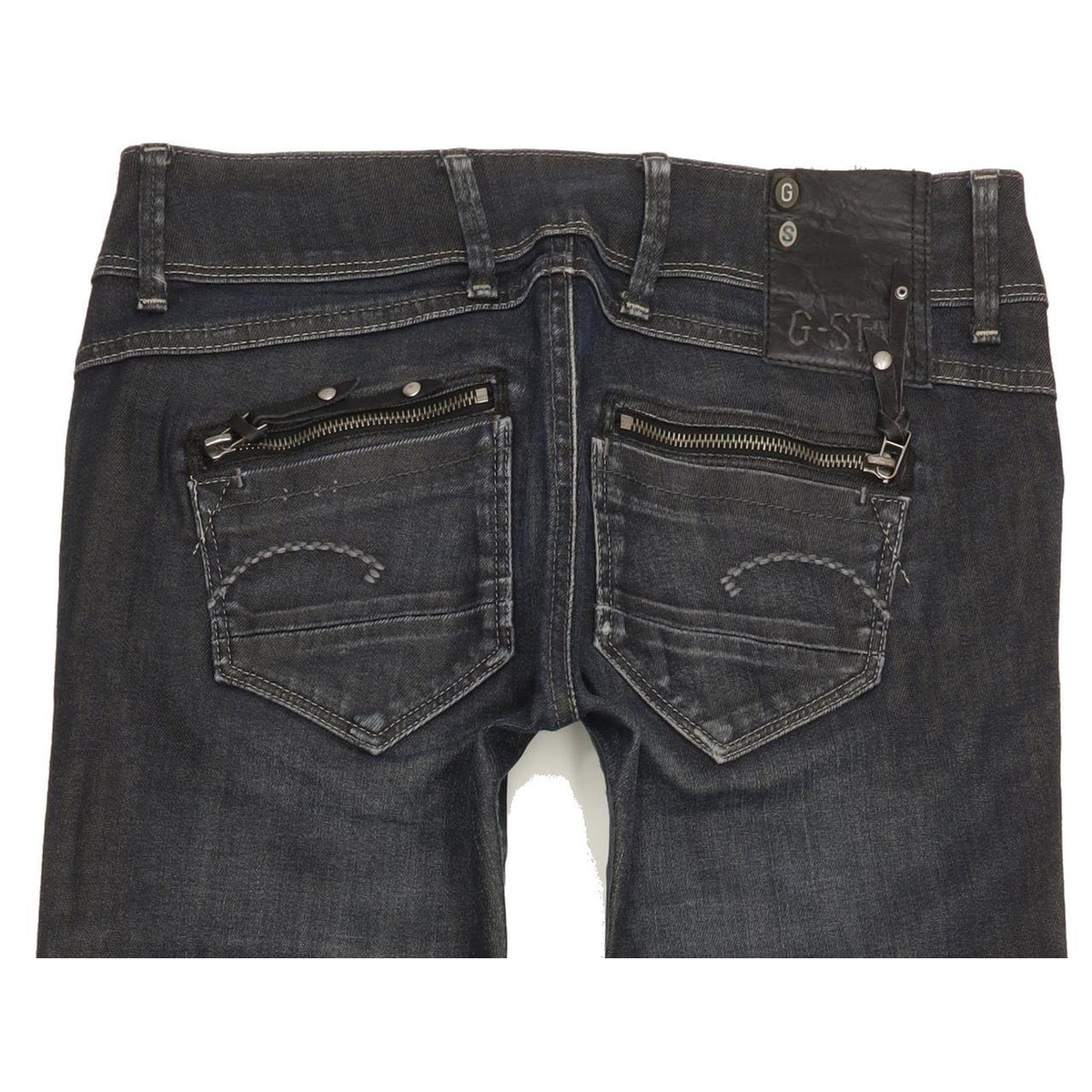 G-Star Fender Women Navy Skinny Slim Stretch Jeans W27 L34
