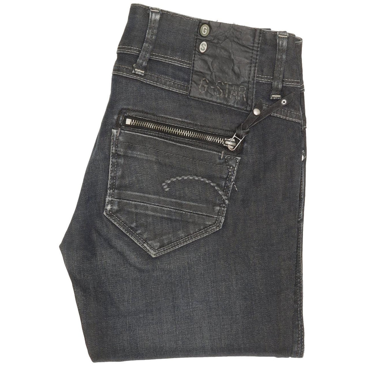 G-Star Fender Women Navy Skinny Slim Stretch Jeans W27 L34