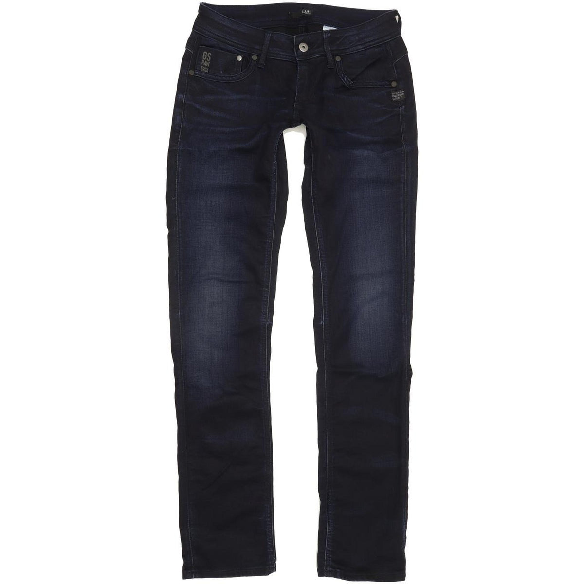 G-Star Women Blue Straight Slim Stretch Jeans W26 L32