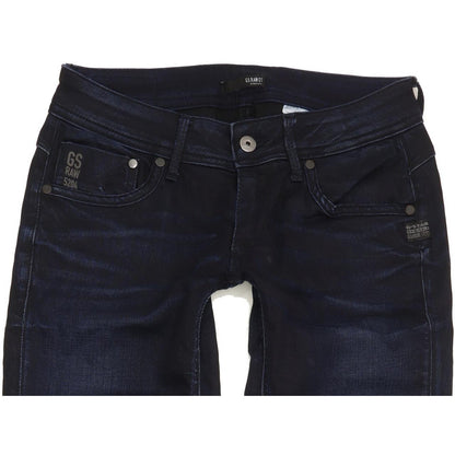 G-Star Women Blue Straight Slim Stretch Jeans W26 L32