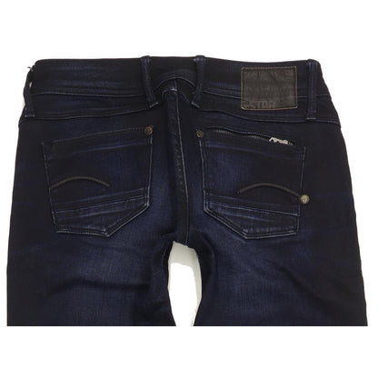 G-Star Women Blue Straight Slim Stretch Jeans W26 L32