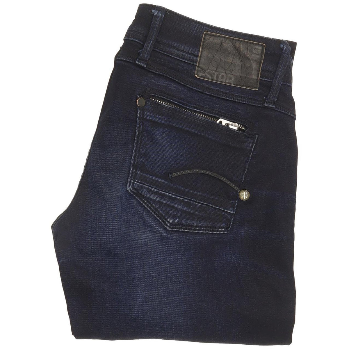 G-Star Women Blue Straight Slim Stretch Jeans W26 L32
