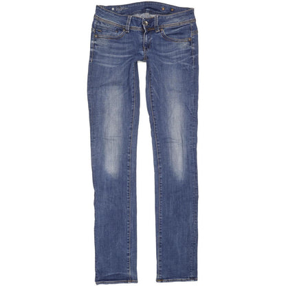G-Star Midge Saddle Women Blue Straight Slim Stretch Jeans W28 L36