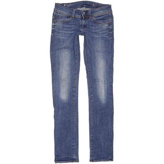 G-Star Midge Saddle Women Blue Straight Slim Stretch Jeans W28 L36
