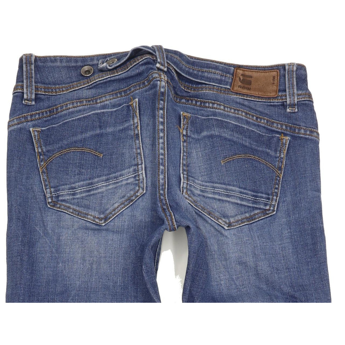 G-Star Midge Saddle Women Blue Straight Slim Stretch Jeans W28 L36
