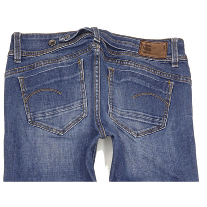 G-Star Midge Saddle Women Blue Straight Slim Stretch Jeans W28 L36