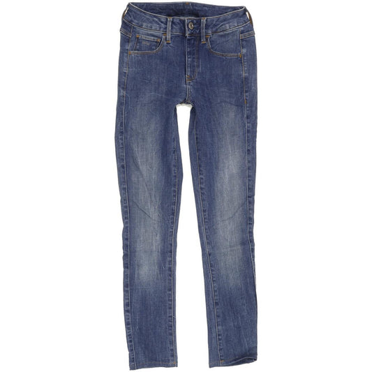 G-Star Women Blue Skinny Slim Stretch Jeans W24 L26