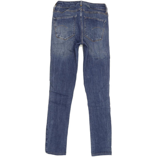 G-Star Women Blue Skinny Slim Stretch Jeans W24 L26