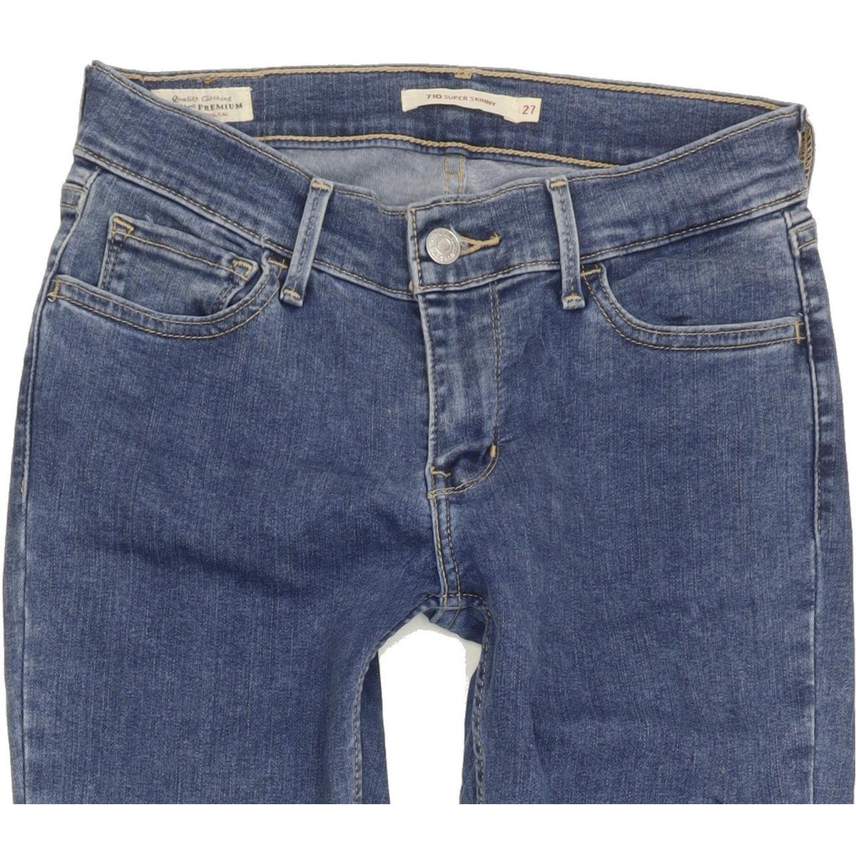 Levi's 710 Super Women Blue Skinny Slim Stretch Jeans W27 L29