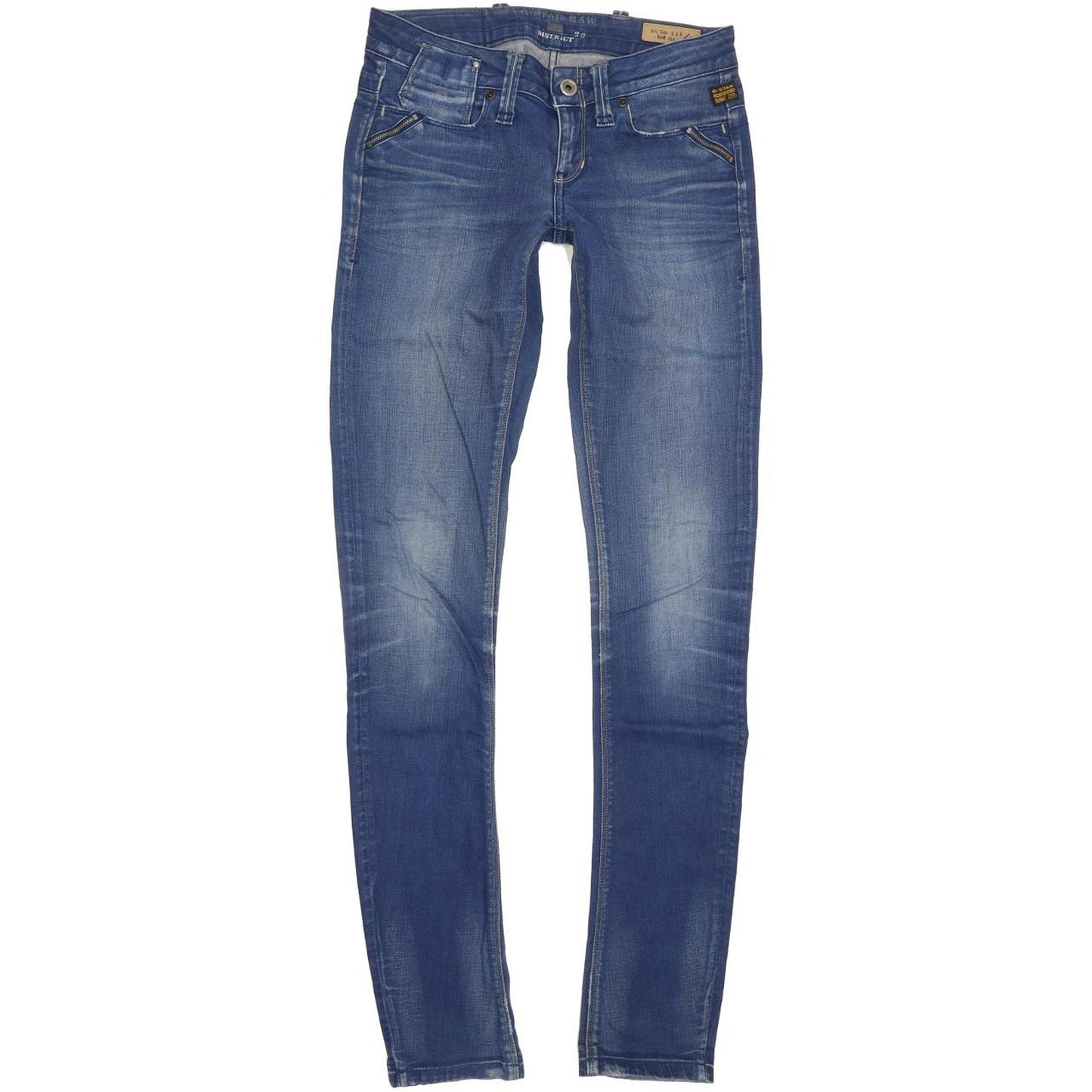 G-Star Austin Women Blue Skinny Slim Stretch Jeans W27 L34