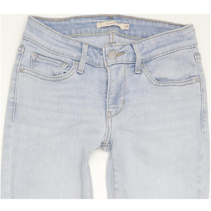 Levi's 711 Women Blue Skinny Slim Stretch Jeans W25 L30