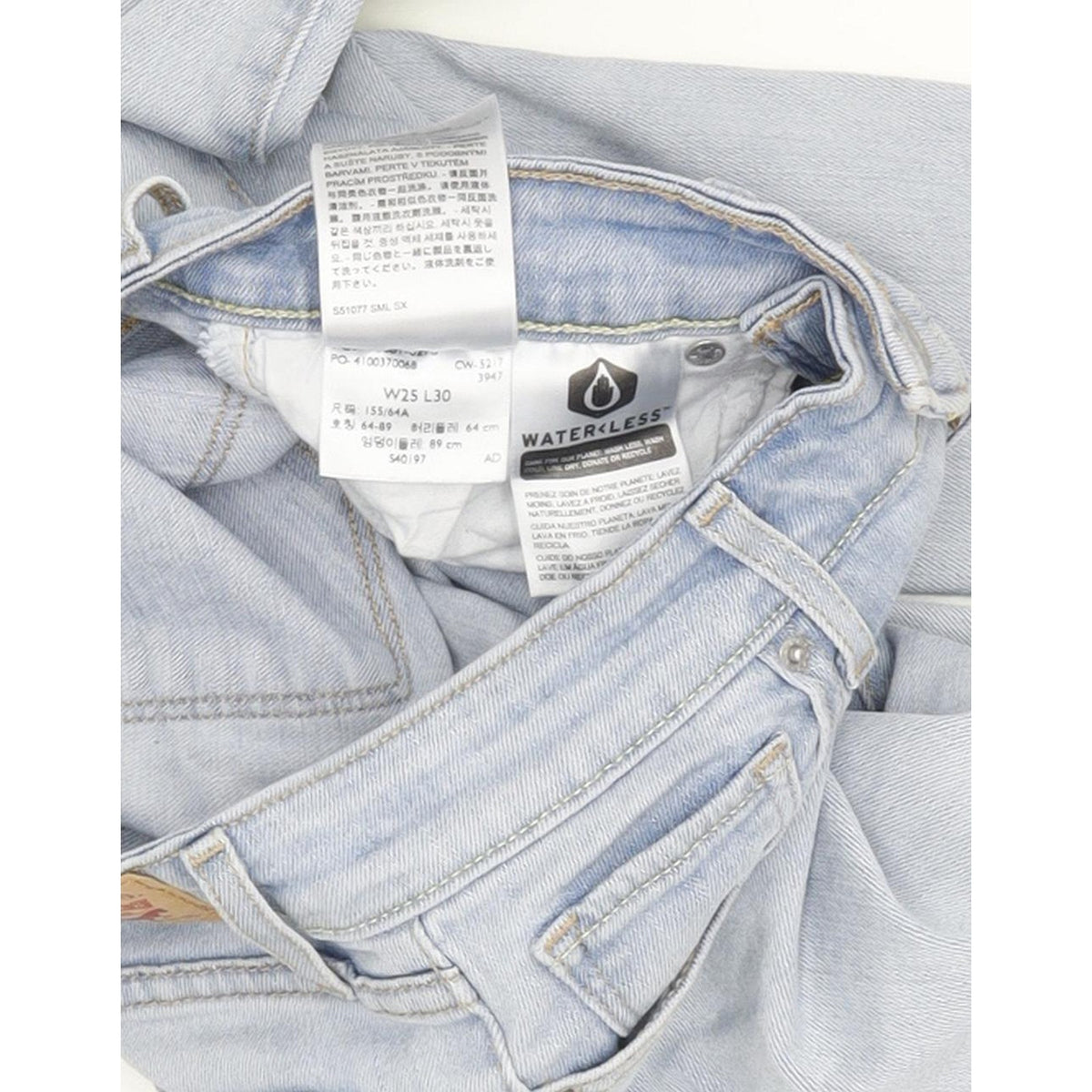 Levi's 711 Women Blue Skinny Slim Stretch Jeans W25 L30