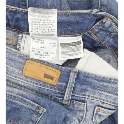 Levi's Bold Curve Women Blue Straight Slim Stretch Jeans W29 L34