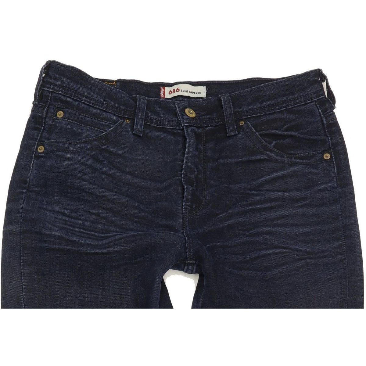 Levi's 686 Women Navy Tapered Slim Jeans W29 L32