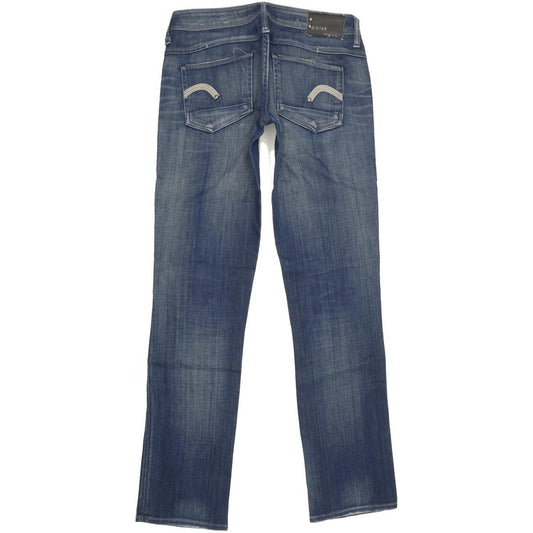G-Star Women Blue Straight Slim Stretch Jeans W27 L31