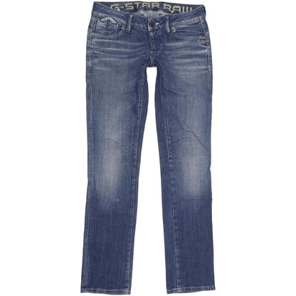 G-Star Corvet Women Blue Straight Slim Stretch Jeans W28 L32