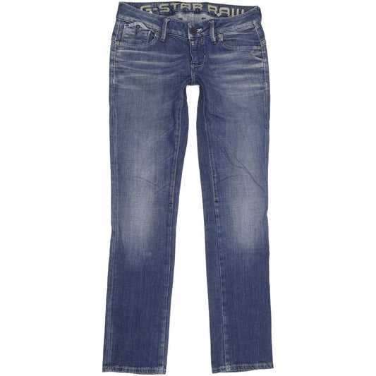 G-Star Corvet Women Blue Straight Slim Stretch Jeans W28 L32