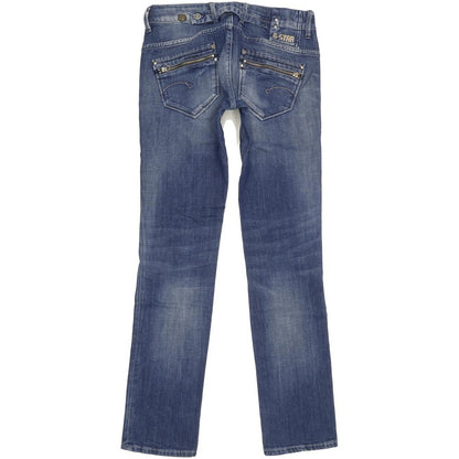 G-Star Corvet Women Blue Straight Slim Stretch Jeans W28 L32