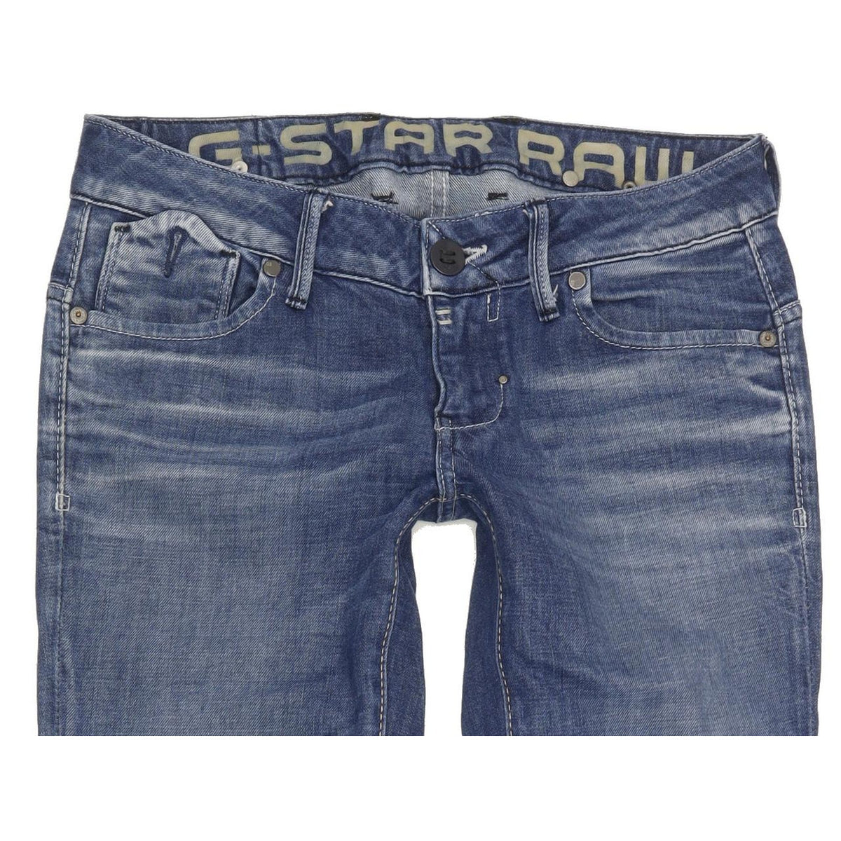 G-Star Corvet Women Blue Straight Slim Stretch Jeans W28 L32