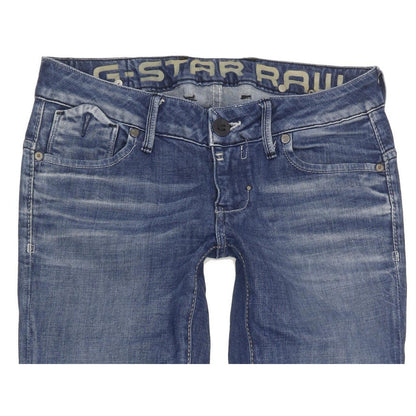 G-Star Corvet Women Blue Straight Slim Stretch Jeans W28 L32