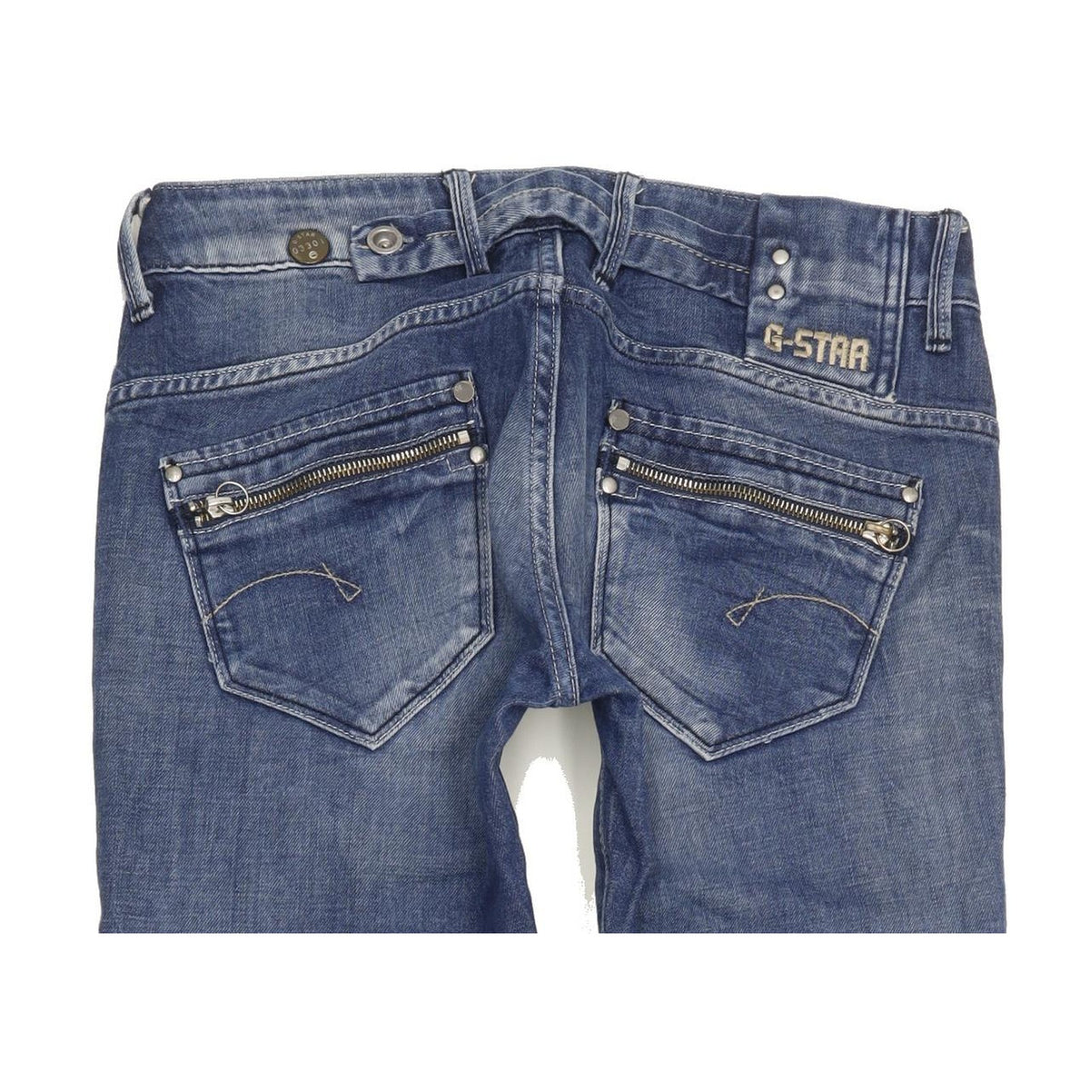 G-Star Corvet Women Blue Straight Slim Stretch Jeans W28 L32