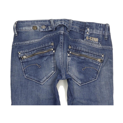 G-Star Corvet Women Blue Straight Slim Stretch Jeans W28 L32