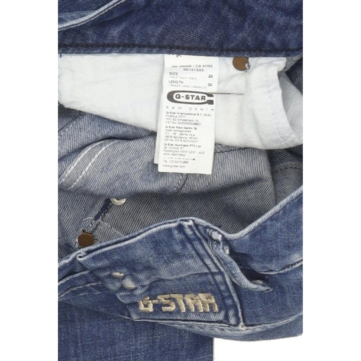 G-Star Corvet Women Blue Straight Slim Stretch Jeans W28 L32