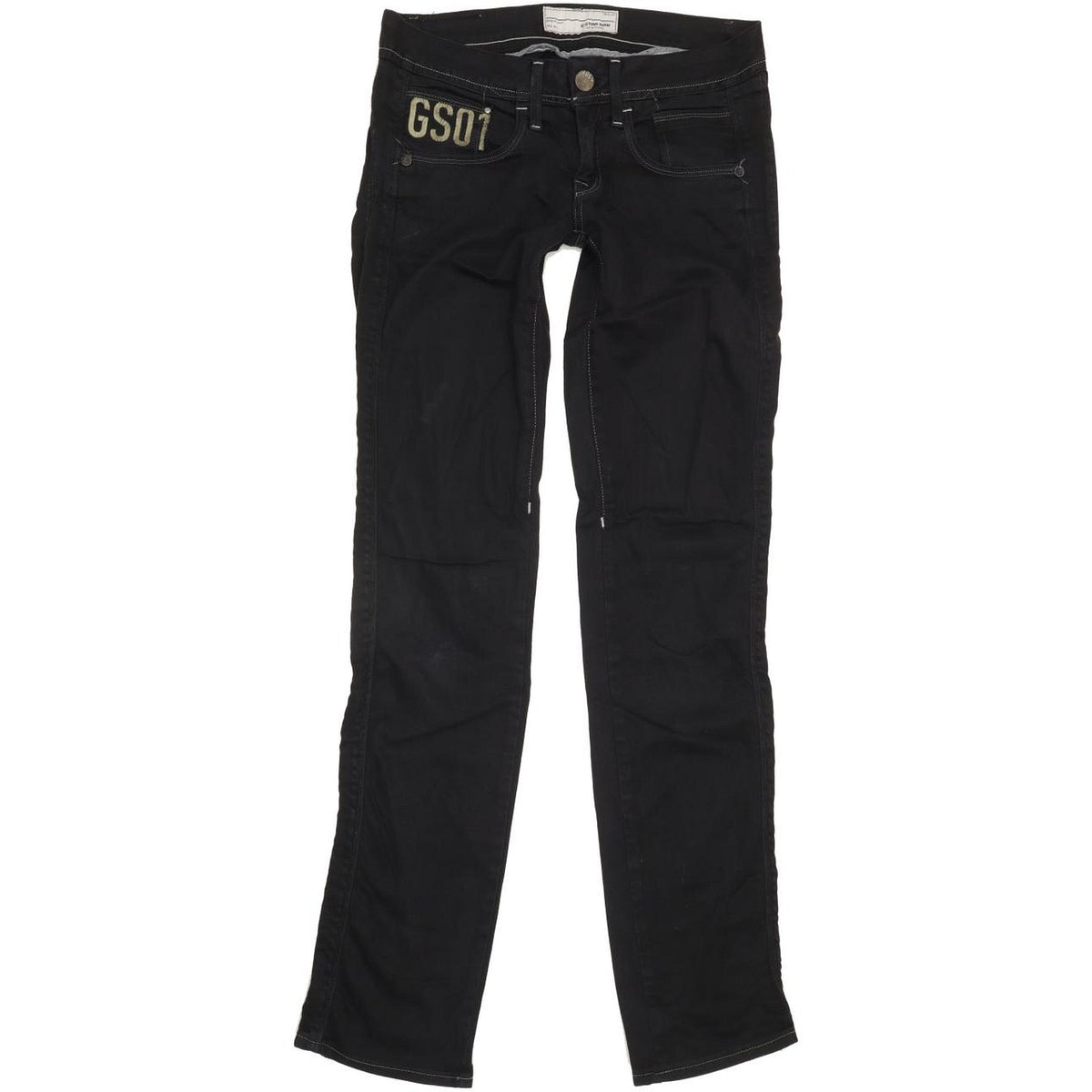 G-Star Saville Women Navy Straight Slim Stretch Jeans W28 L34