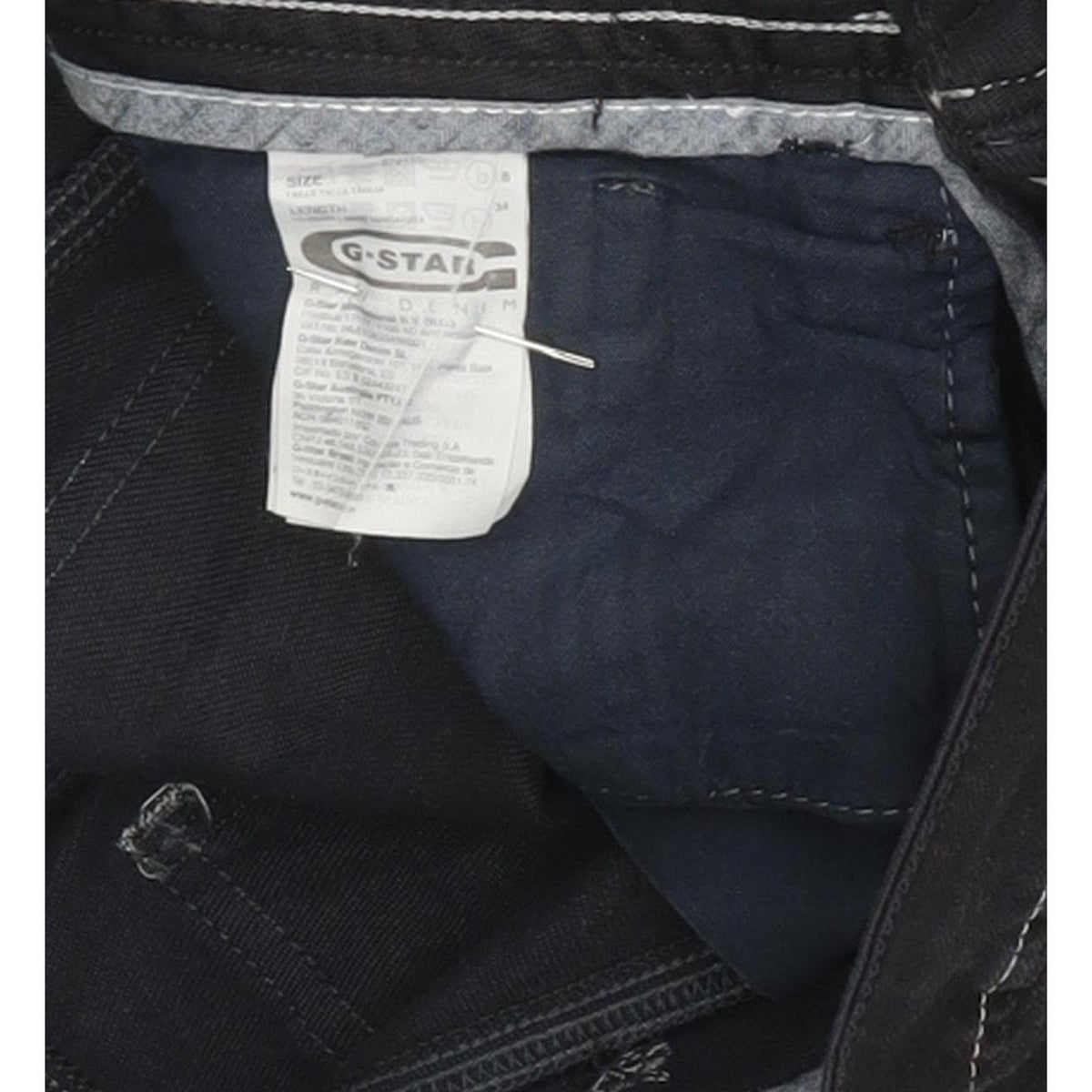 G-Star Saville Women Navy Straight Slim Stretch Jeans W28 L34
