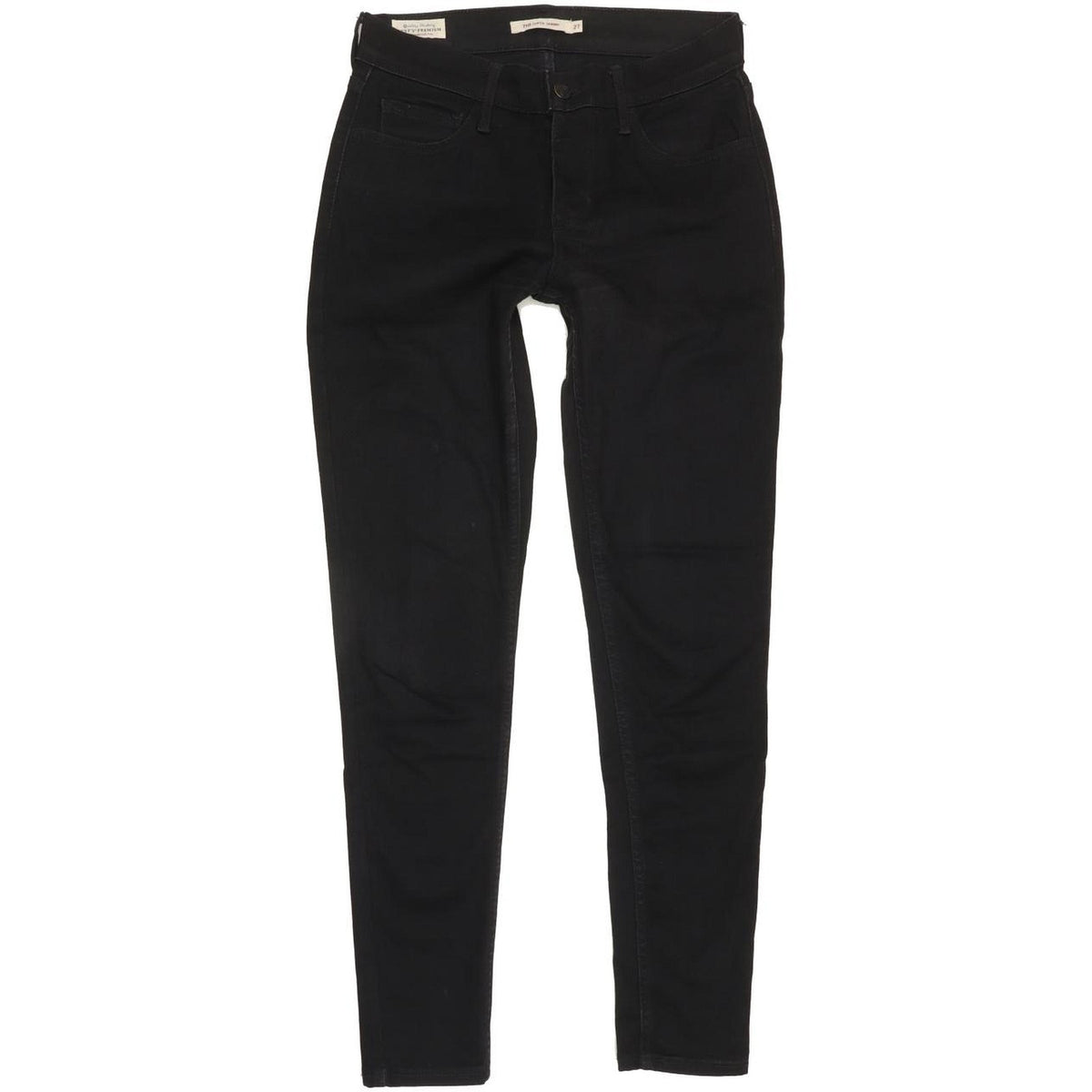 Levi's 710 Super Women Black Skinny Slim Stretch Jeans W27 L28