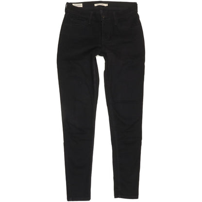Levi's 710 Super Women Black Skinny Slim Stretch Jeans W27 L28