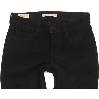 Levi's 710 Super Women Black Skinny Slim Stretch Jeans W27 L28
