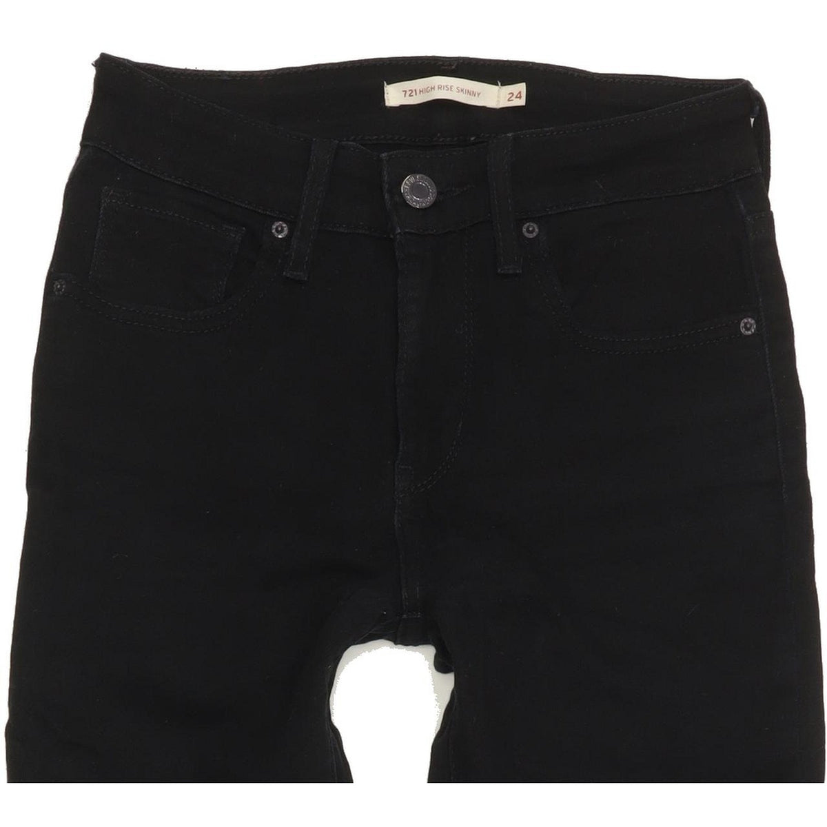 Levi's 721 Women Black Skinny Slim Stretch Jeans W24 L30
