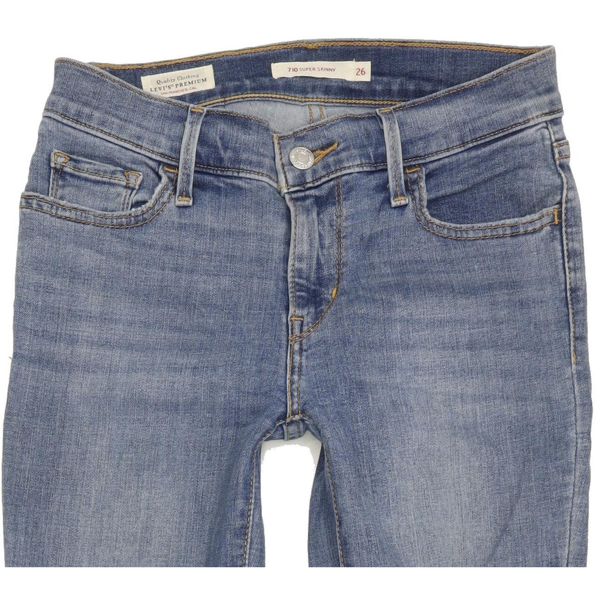 Levi's 710 Super Women Blue Skinny Slim Stretch Jeans W26 L32