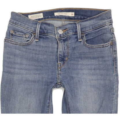 Levi's 710 Super Women Blue Skinny Slim Stretch Jeans W26 L32