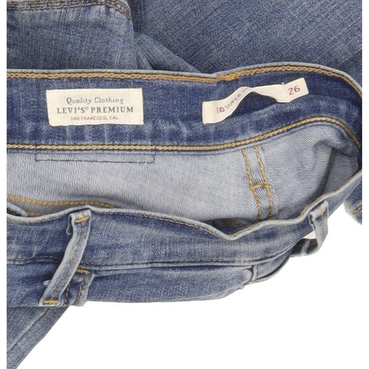 Levi's 710 Super Women Blue Skinny Slim Stretch Jeans W26 L32