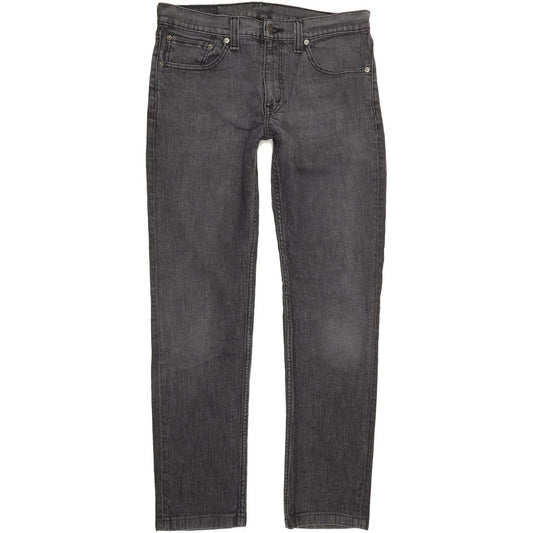 Levi's Men Charcoal Straight Slim Jeans W32 L31