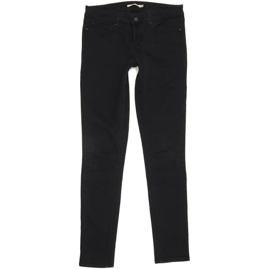 Levi's 711 Women Black Skinny Slim Stretch Jeans W28 L31