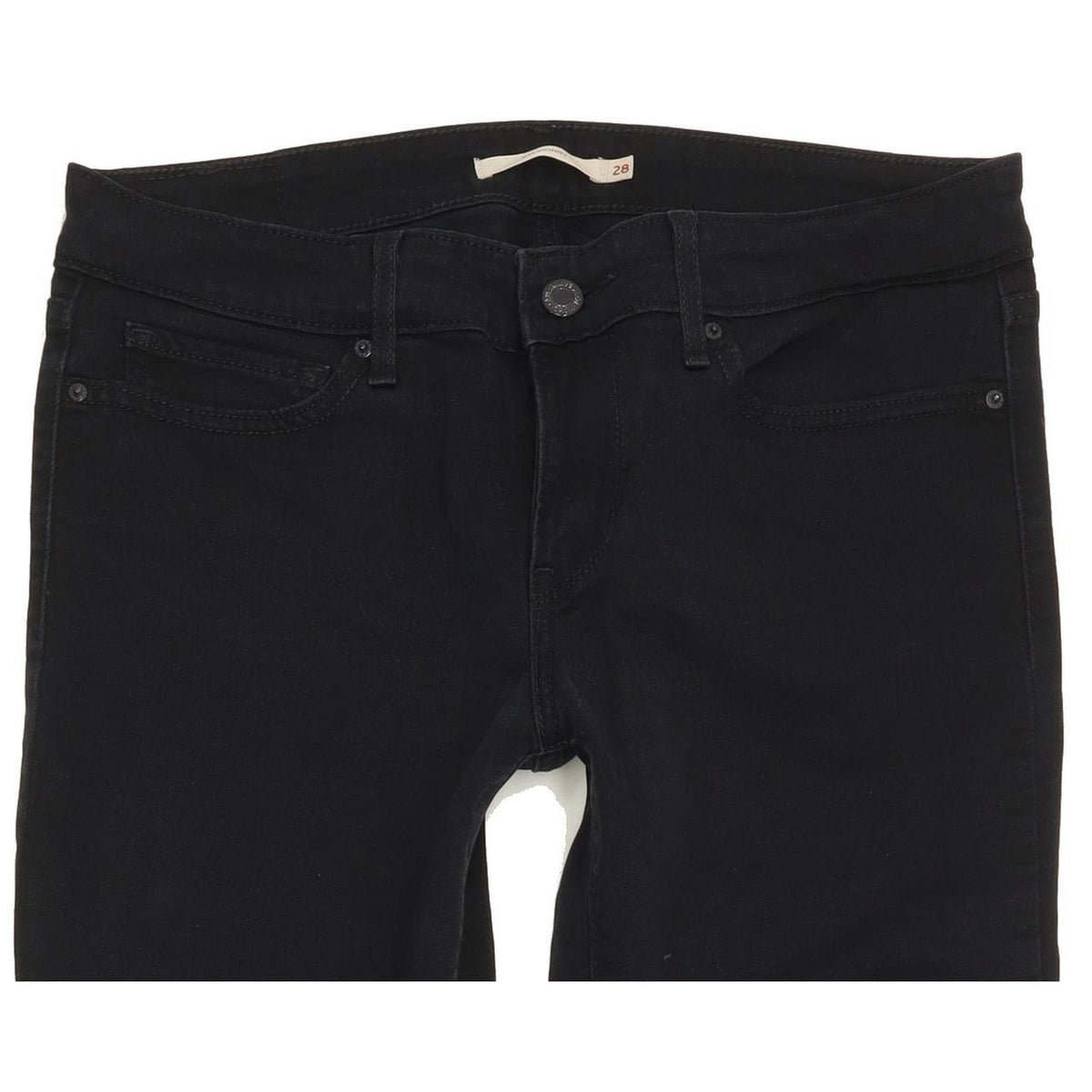 Levi's 711 Women Black Skinny Slim Stretch Jeans W28 L31