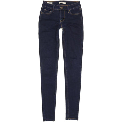 Levi's 710 Super Women Blue Skinny Slim Stretch Jeans W26 L32