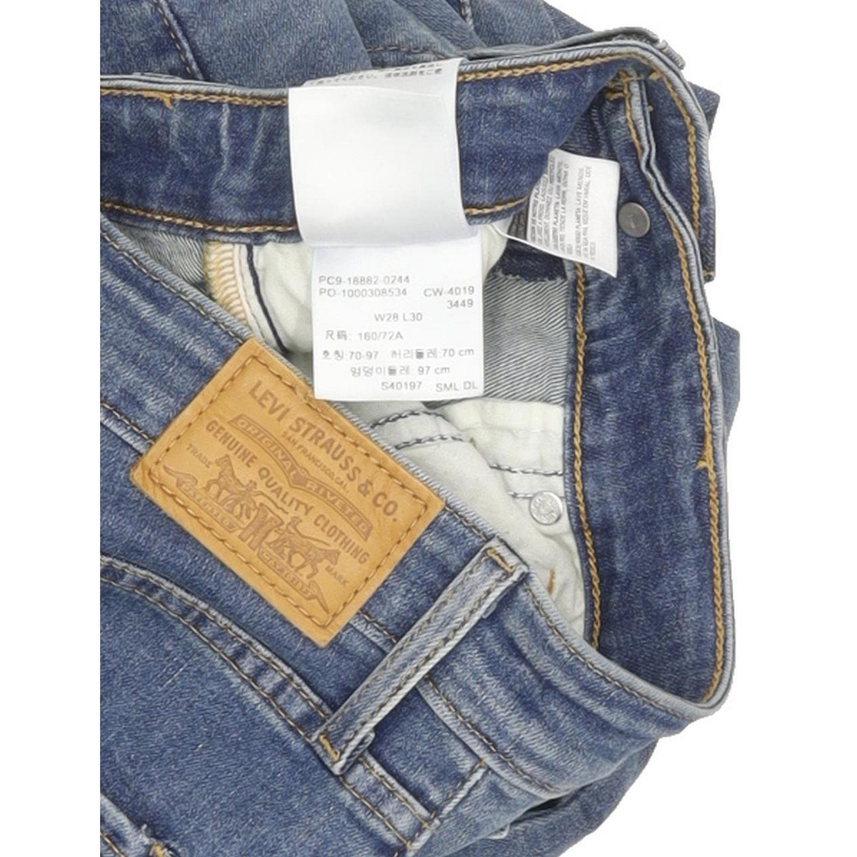 Levi's 721 Women Blue Skinny Slim Stretch Jeans W28 L30