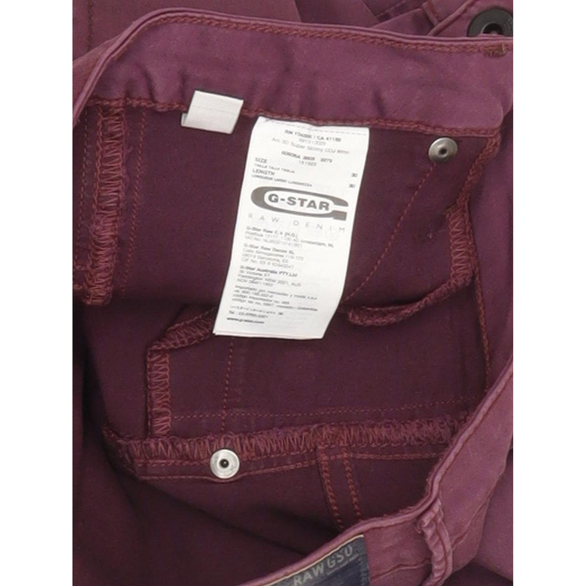 G-Star Arc 3D Super Women Purple Skinny Slim Stretch Jeans W30 L30